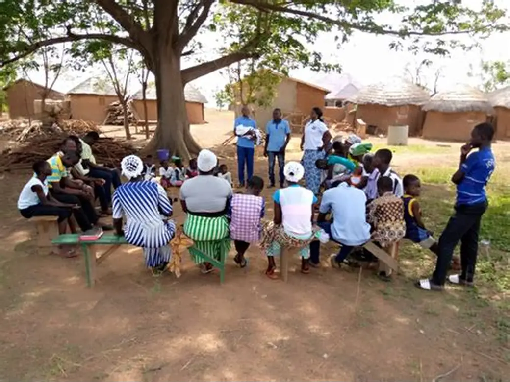 Community members gathering