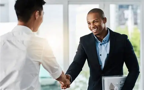 A young entrepreneur shaking hands